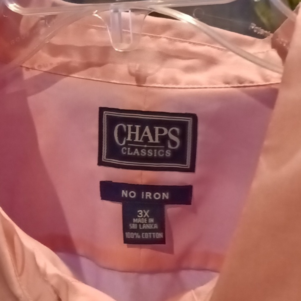 FINAL PRICE NWOT RALPH LAUREN CHAPS pink l/s buttoned down blouse 3X